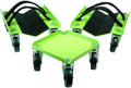 Snowmobile Dolly Heavy Duty V-Slide with 2.5 PVC Swivel Casters Rubber Pad and 2 Pairs of Straps B77295