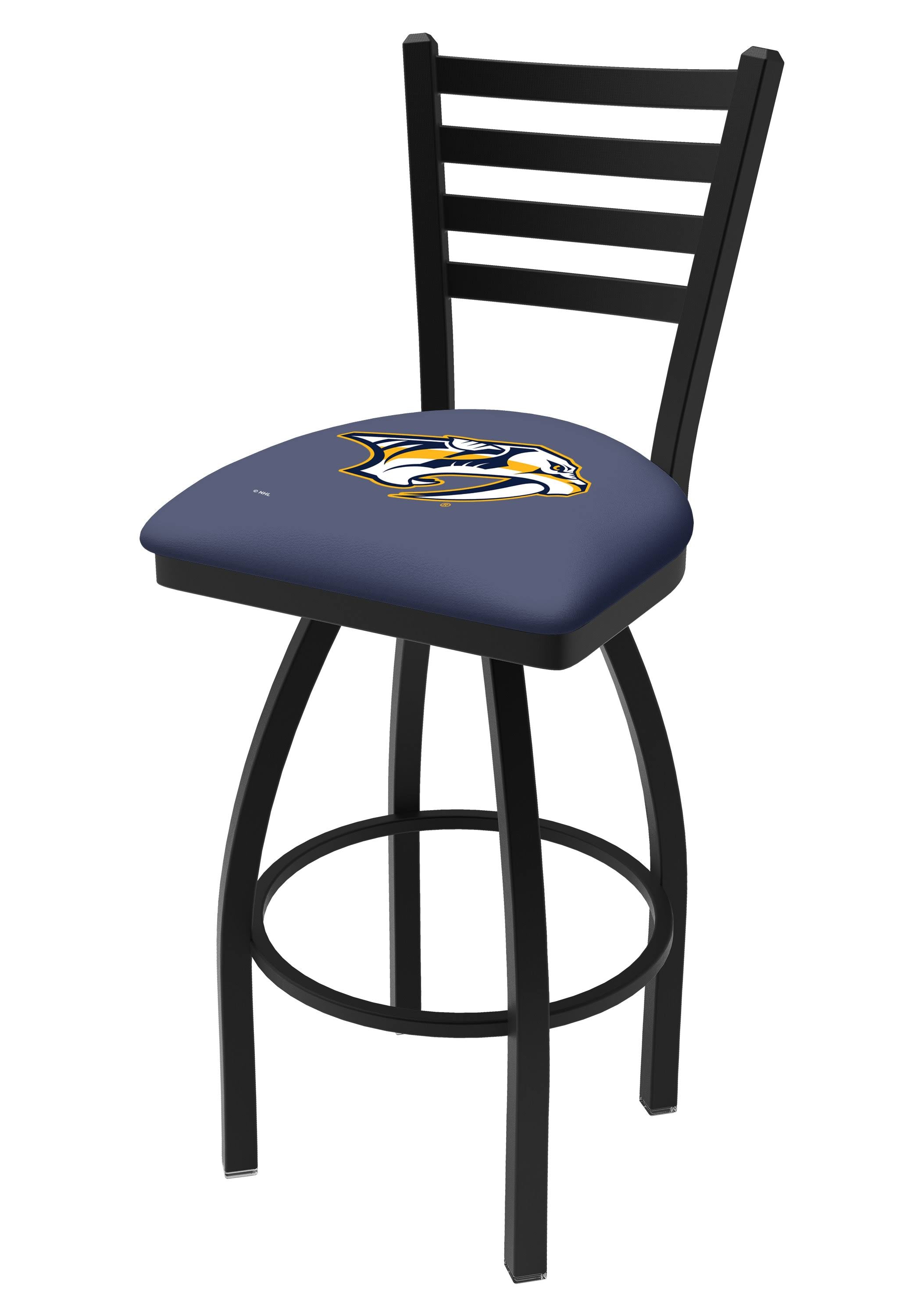 Black Wrinkle Swivel Bar Stool with Ladder Style Back N3228