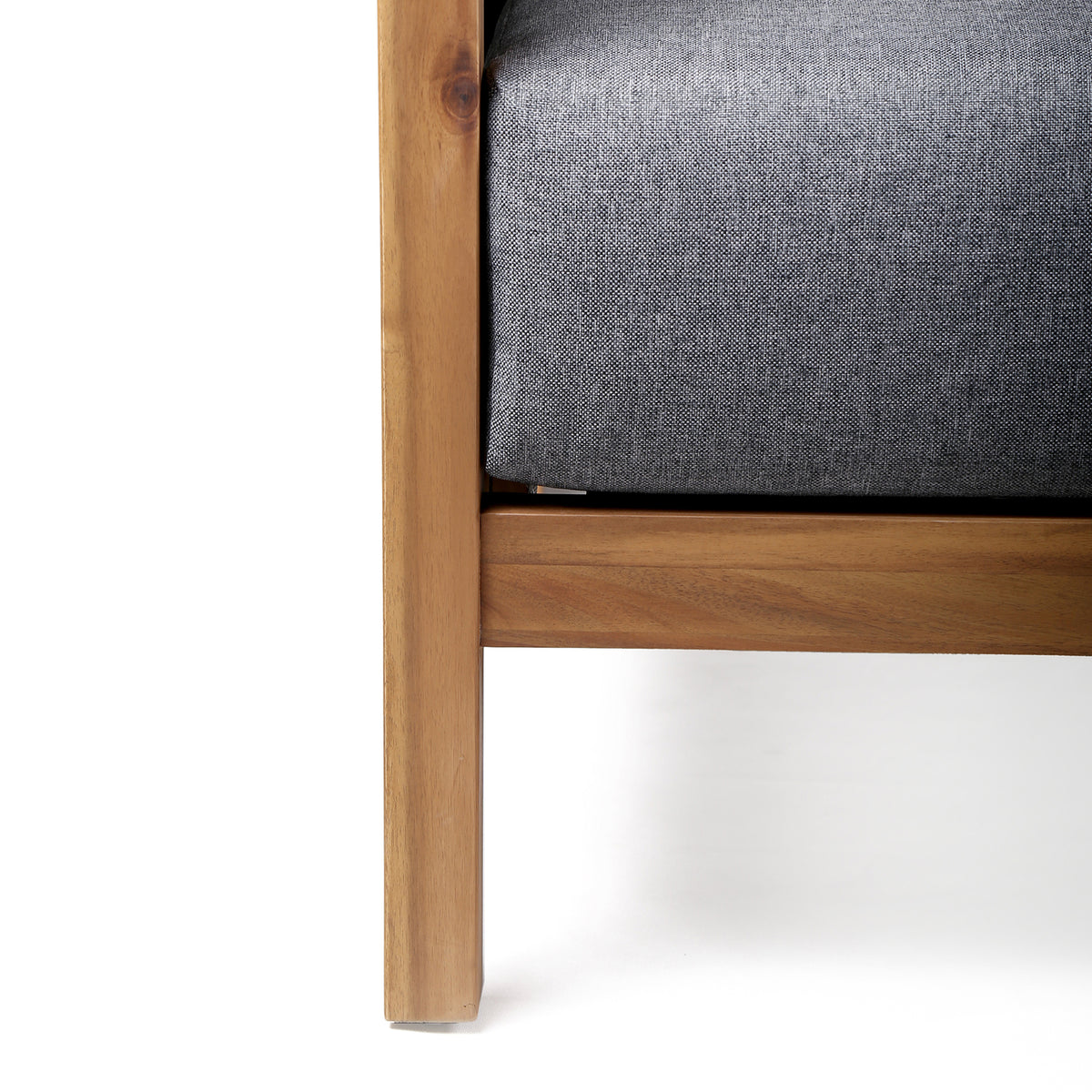Natural Wood & Fabric Outdoor Patio Sofa A927