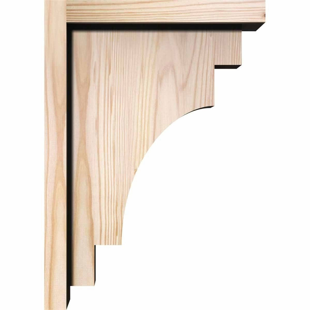 Mediterranean Smooth Corbel with Backplate, Douglas Fir Y25129