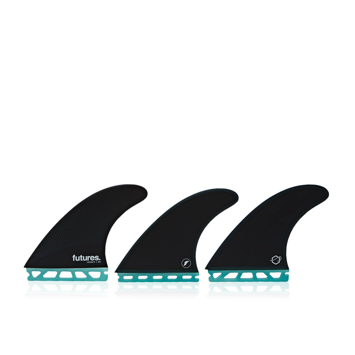 Teal/Black Thruster Fin Set F52541