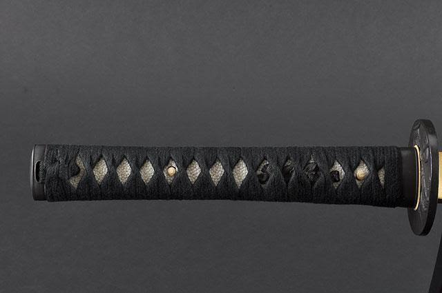 1045 Carbon Steel Japanese Samurai Wakizashi Sword with Wooden Scabbard Q9889