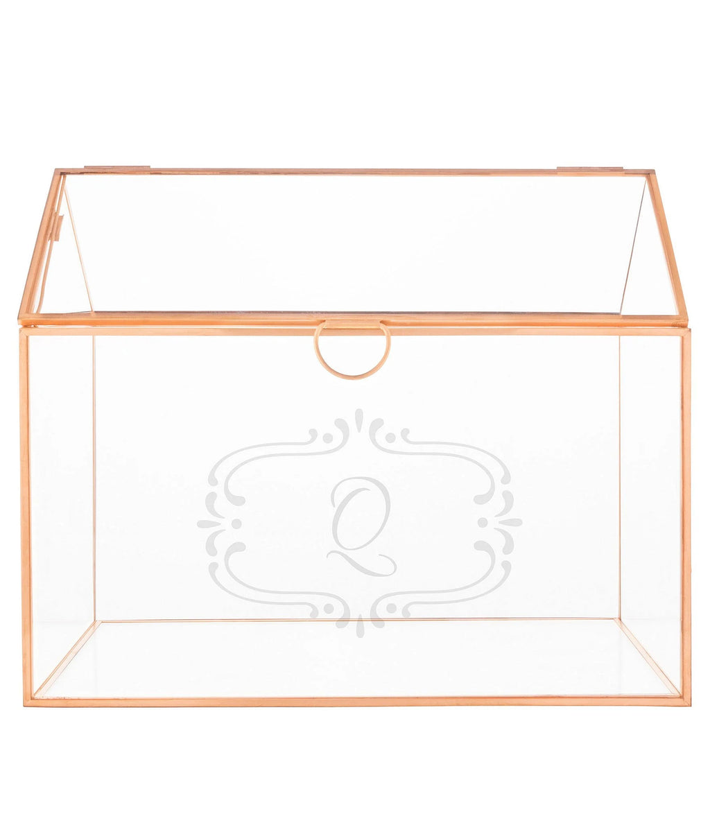 Personalized Glass Terrarium Card Holder T392142