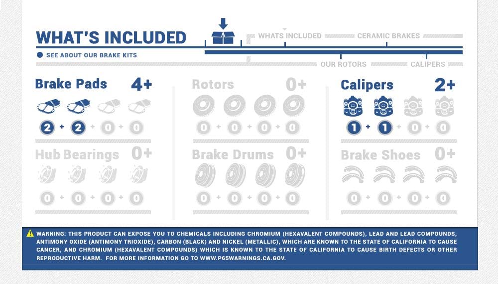 Front Loaded Caliper Assembly Set with Ceramic Brake Pads D41440