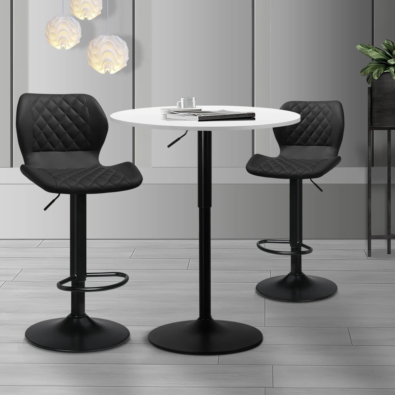 3 Piece Bar Dining and Chair Set with Counter Height Bar Stools U8171