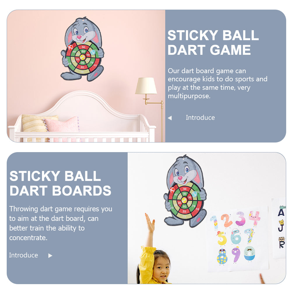 2 Sets Dart Board Game with Sticky Balls J178