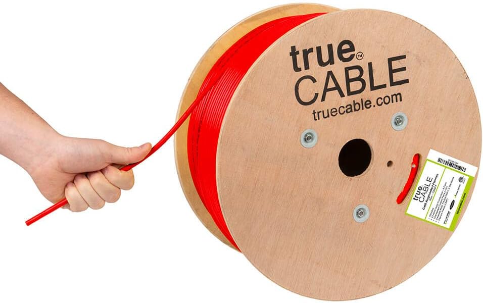 1000ft White 23AWG 4 Pair Solid Bare Copper Bulk Ethernet Cable Q146751