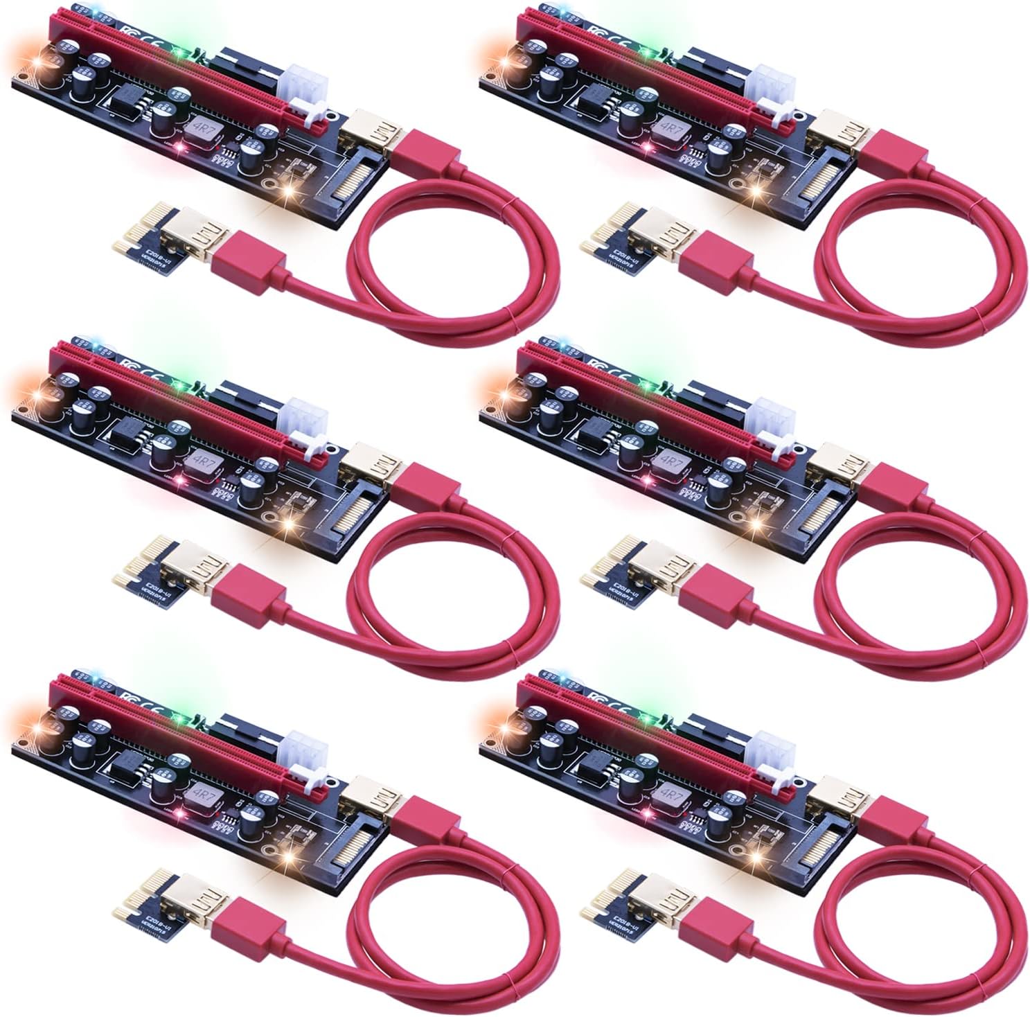 PCIe Riser Adapter Card with 60cm USB 3.0 Cable W4998