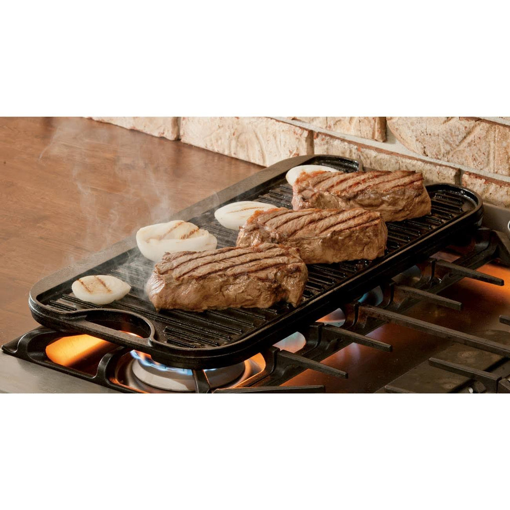 Black Cast-Iron Reversible Grill & Griddle N1530