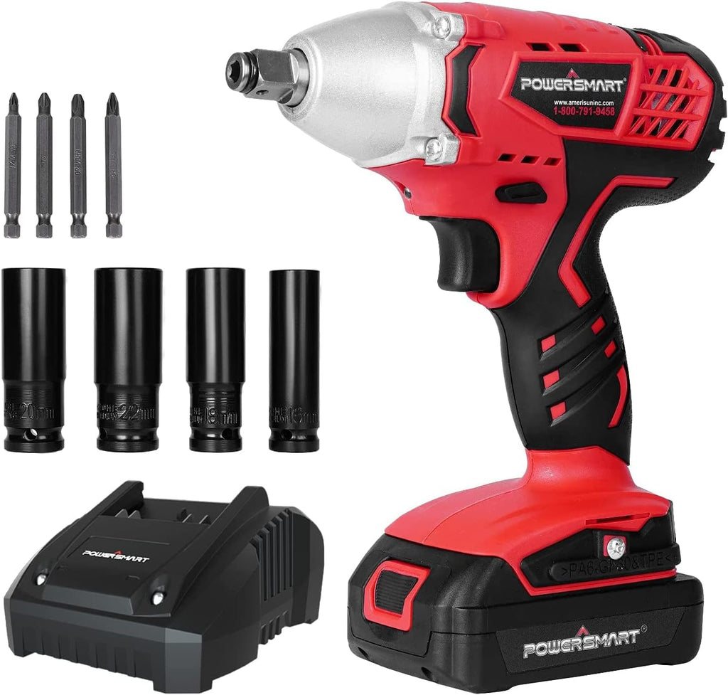 Cordless Impact Wrench 3-in-1, 20V Battery and Fast Charger, Pack of 2 T127