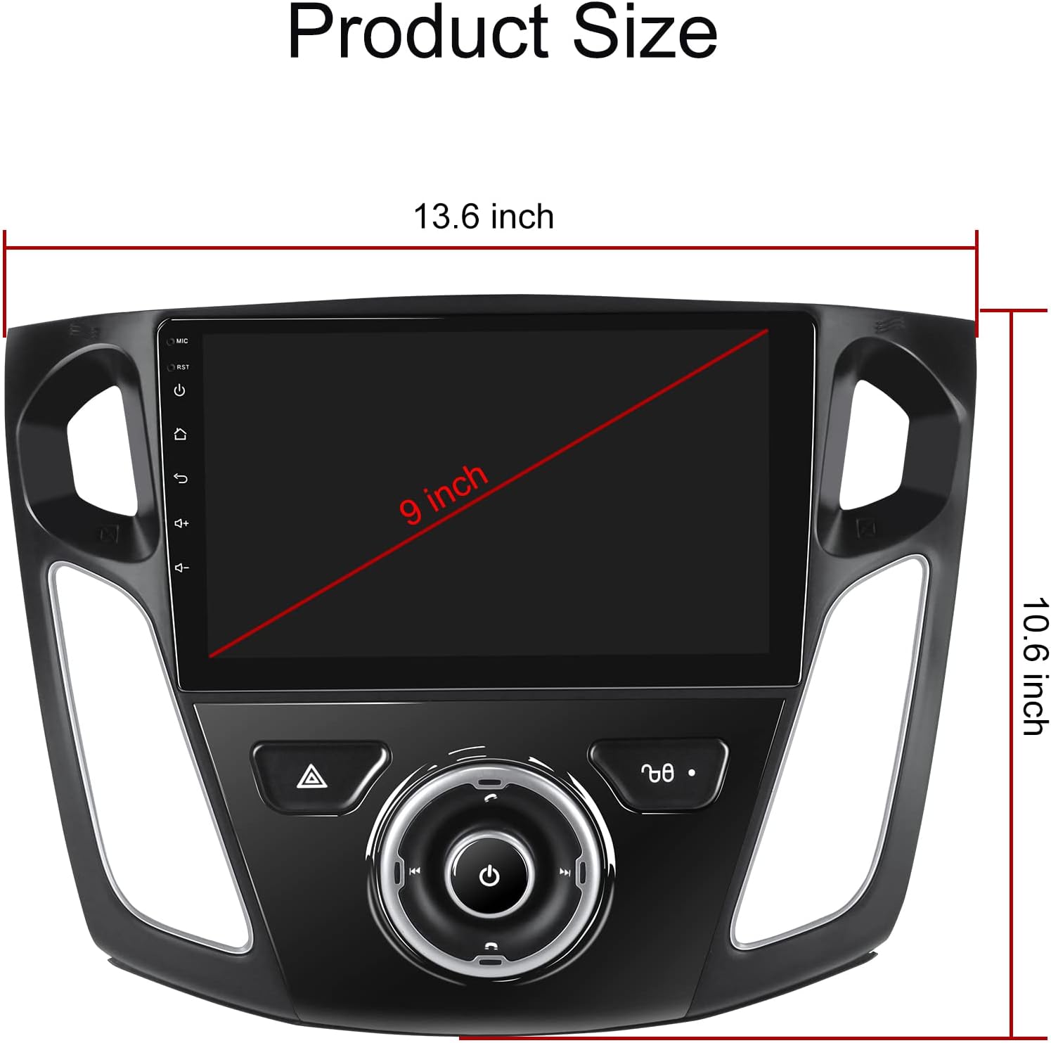 9 inch IPS Touch Screen Car Radio with CarPlay Bluetooth DSP N520684