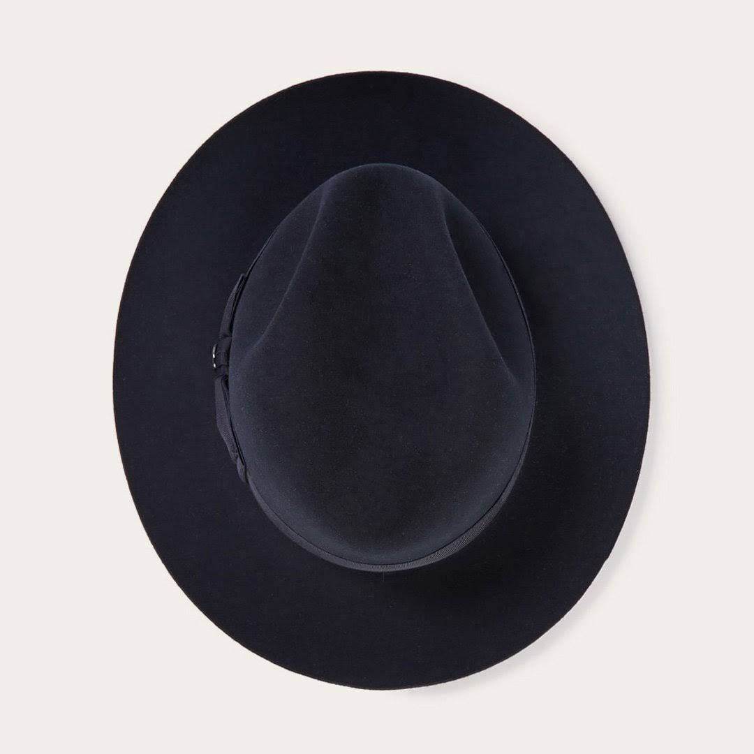 Navy Fur Felt Fedora Hat Y7923
