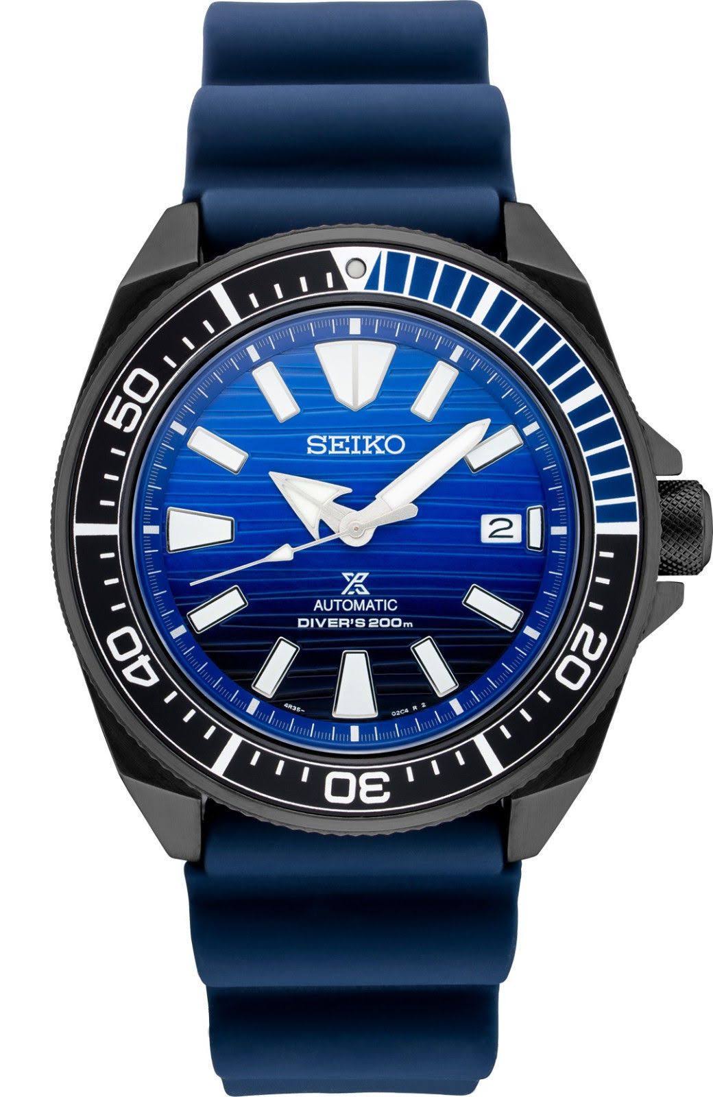 Blue Silicone Automatic Divers Watch D4203