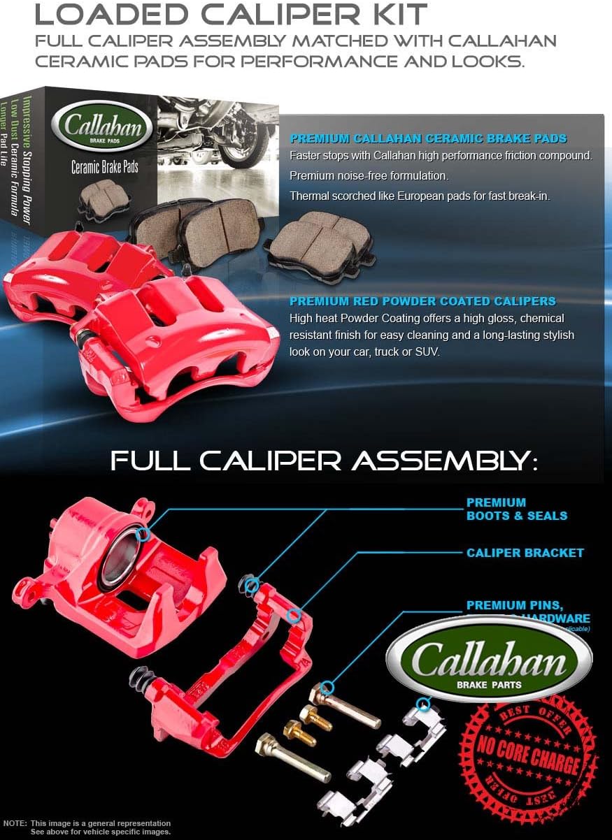 Front Loaded Caliper Assembly Set with Ceramic Brake Pads D41440