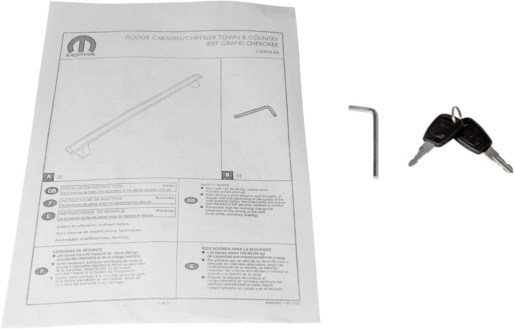 Roof Top Cross Bars Rack Cargo Carrier Pack of 2 Q4543