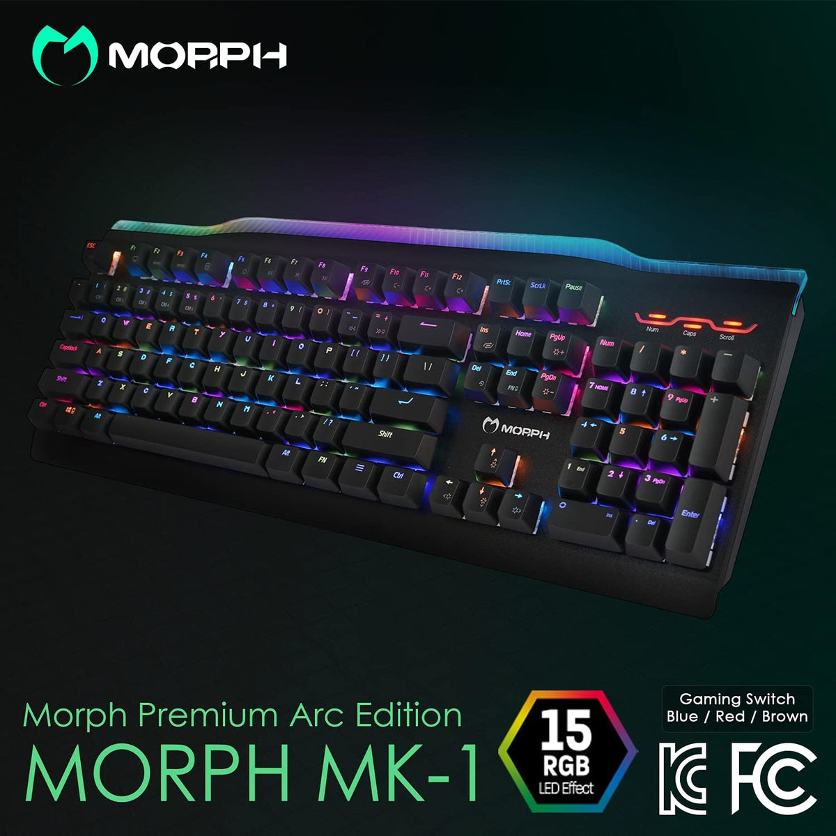 Black USB Wired RGB Mechanical Gaming Keyboard Z42419