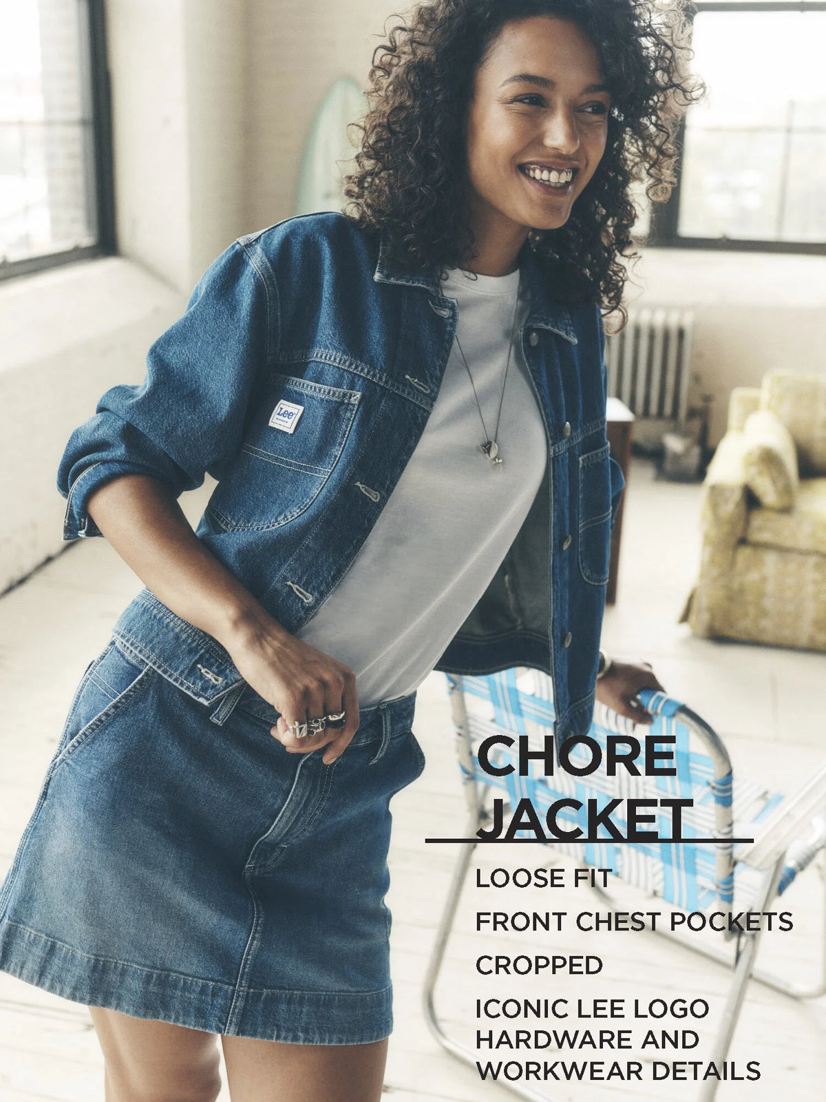 Cropped Chore Denim Jacket L14440