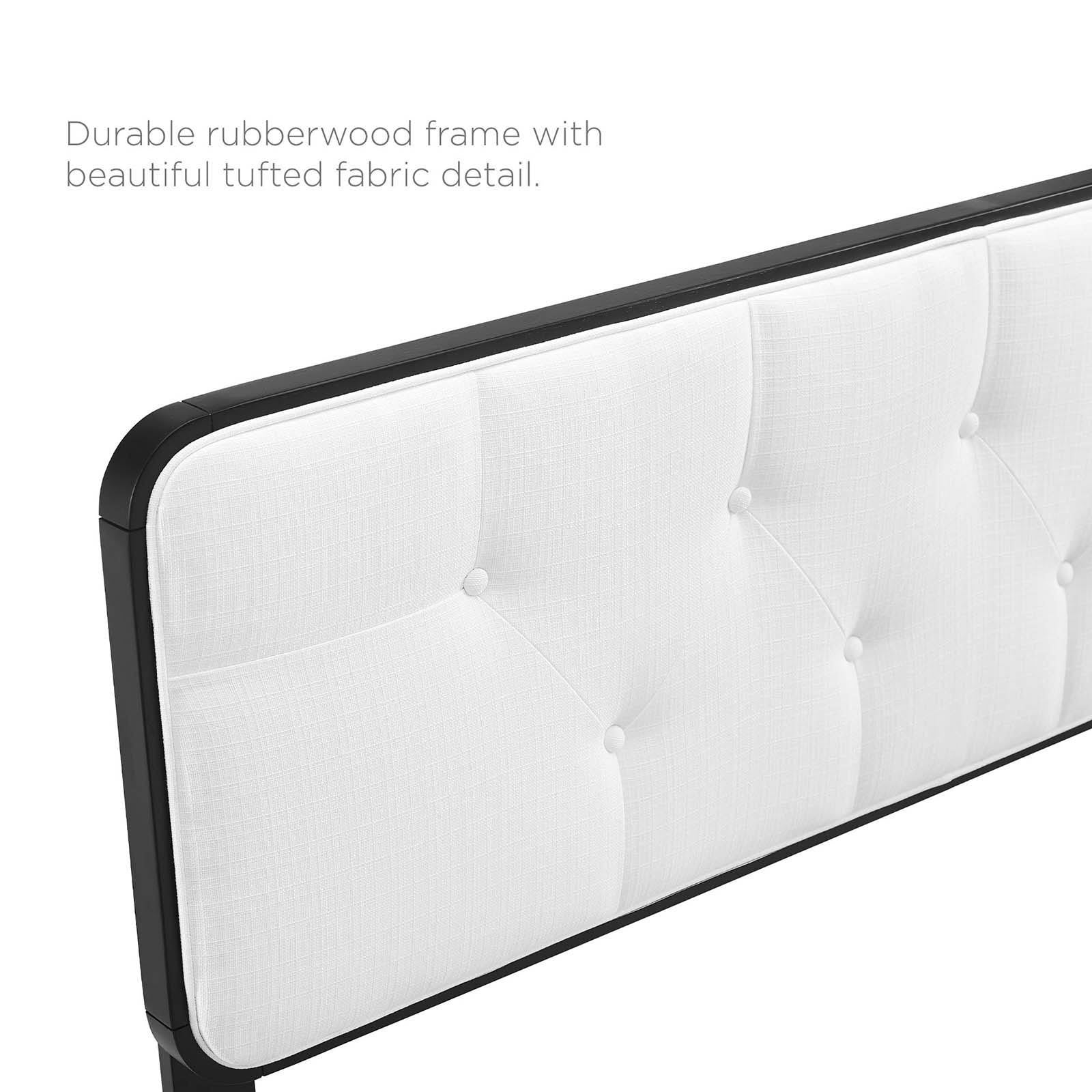 Tufted Twin Fabric and Wood Headboard K7323