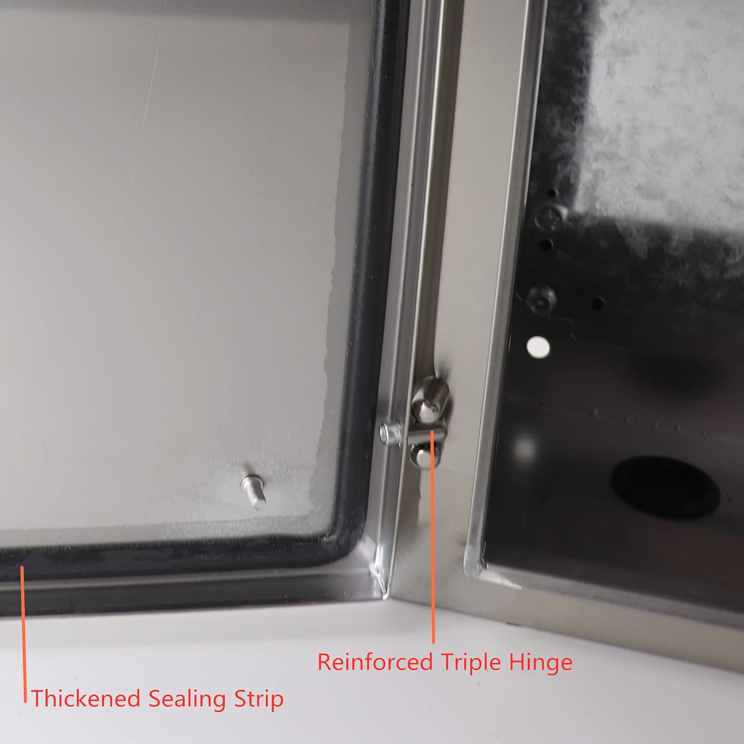 304 Stainless Steel Outdoor Electrical Enclosure Box 20 H x 16 W x 8 D with Mounting Plate O160
