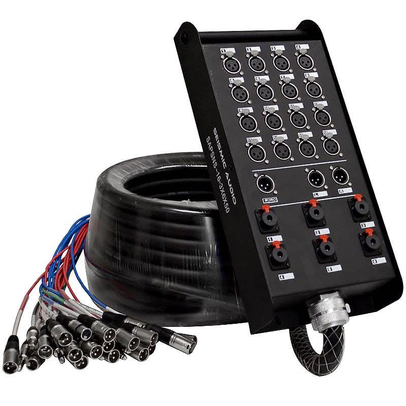 16 Channel 50' Snake Cable with 16 XLR Inputs A5361