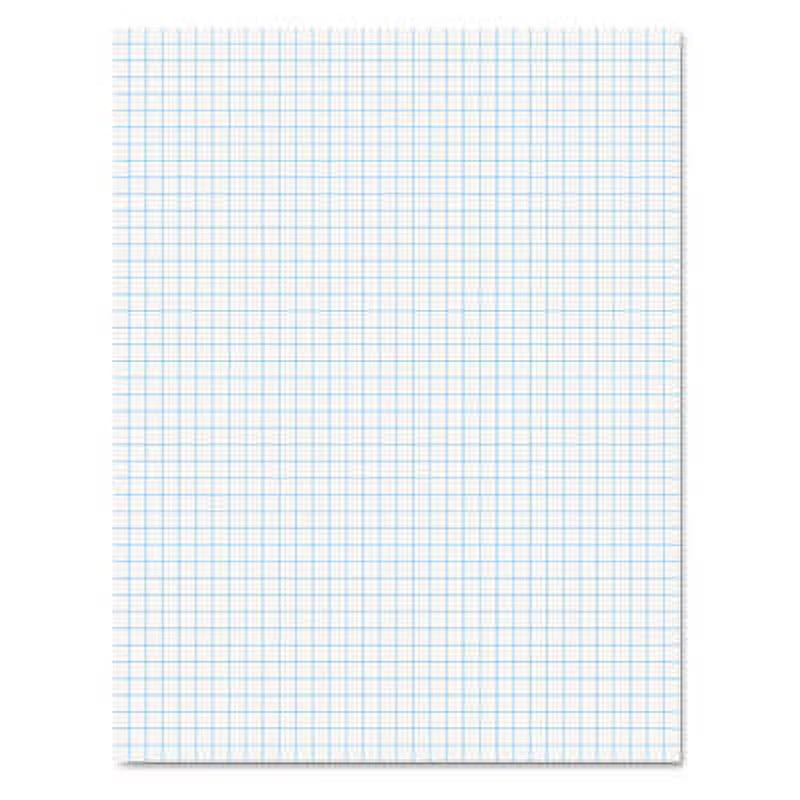 2PK Quadrille Pads, 4 Squares/Inch, 8 1/2 x 11, White, 50 Sheets N6766
