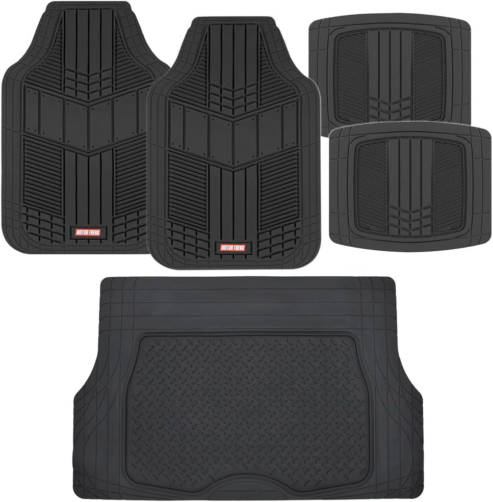 Gray Rubber Auto Floor Mats with Cargo Trunk Liner I93246