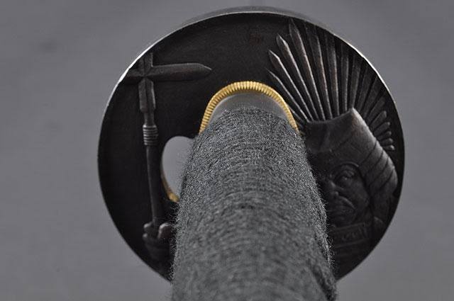 1045 Carbon Steel Japanese Samurai Wakizashi Sword with Wooden Scabbard Q9889