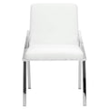 White/Polished Stainless Dining Chair W33839