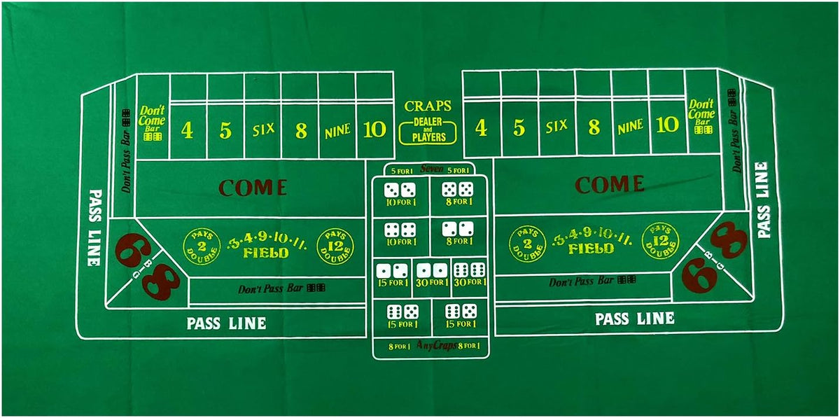 36 x 72 Casino Table Felt Layout Z670222
