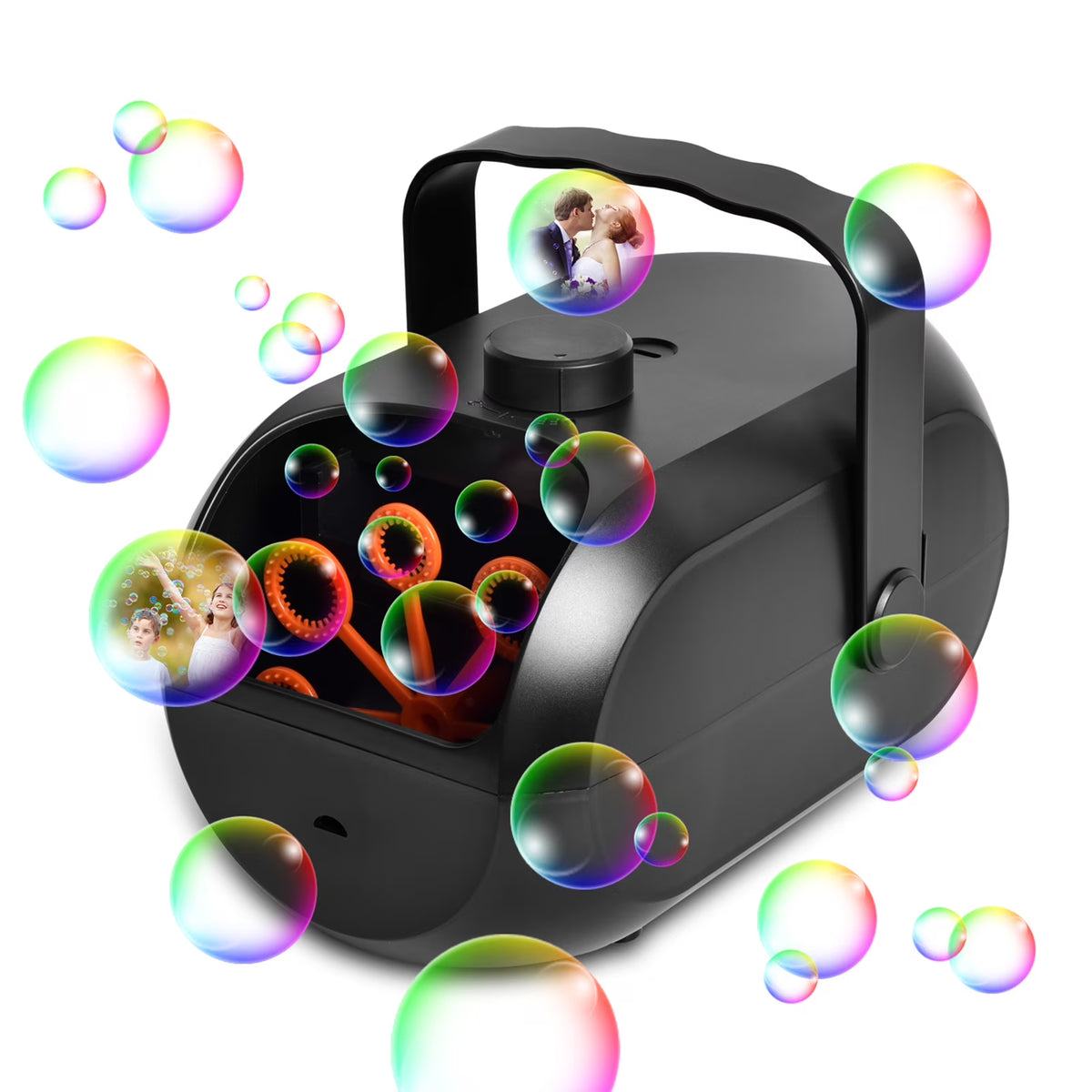 Bubble Machine with 2 Speeds and 6 Bubble Wands E9994
