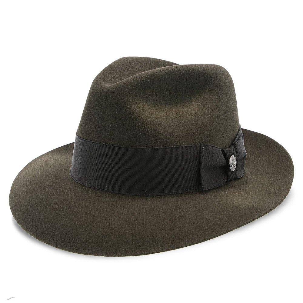 Navy Fur Felt Fedora Hat Y7923